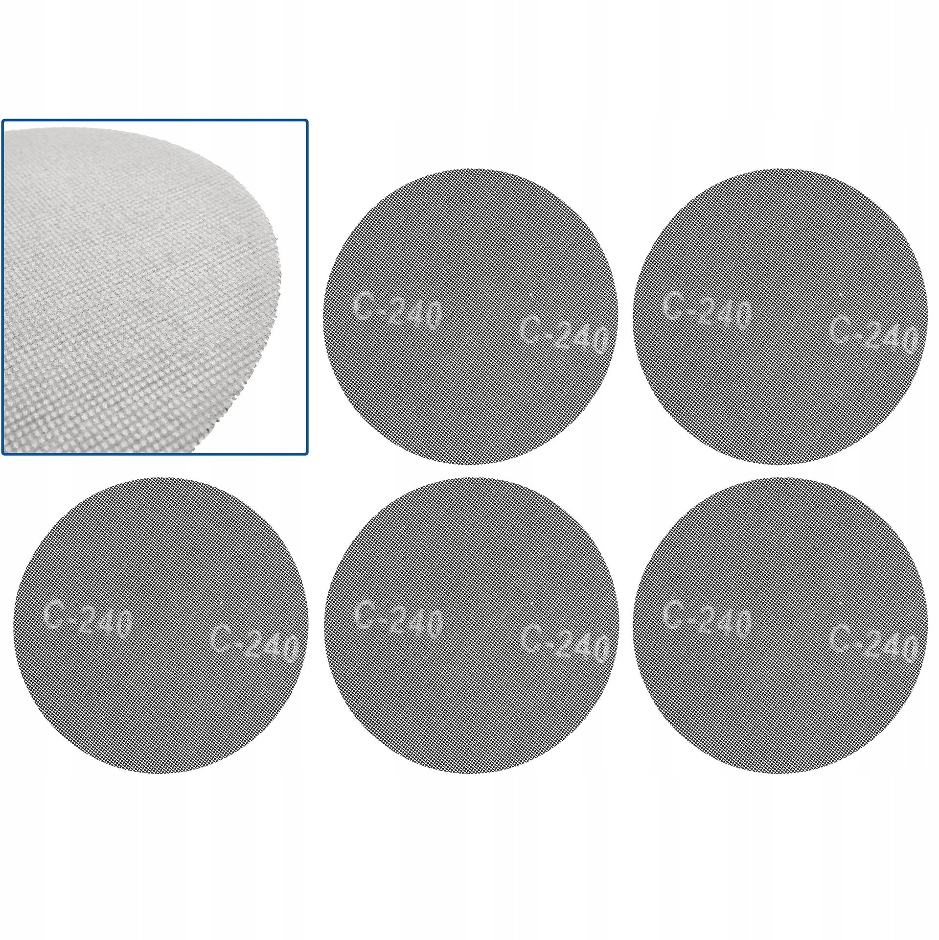 Geko Siatka ścierna na rzep 225mm P240 (5/250)