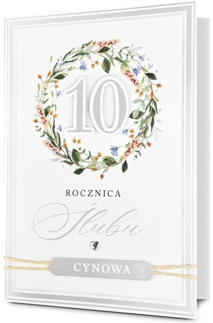 Karnet Rocznica ślubu 10