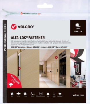 Organizer Velcro Taśma rzepowa Alfa-Lok® 1m czarna