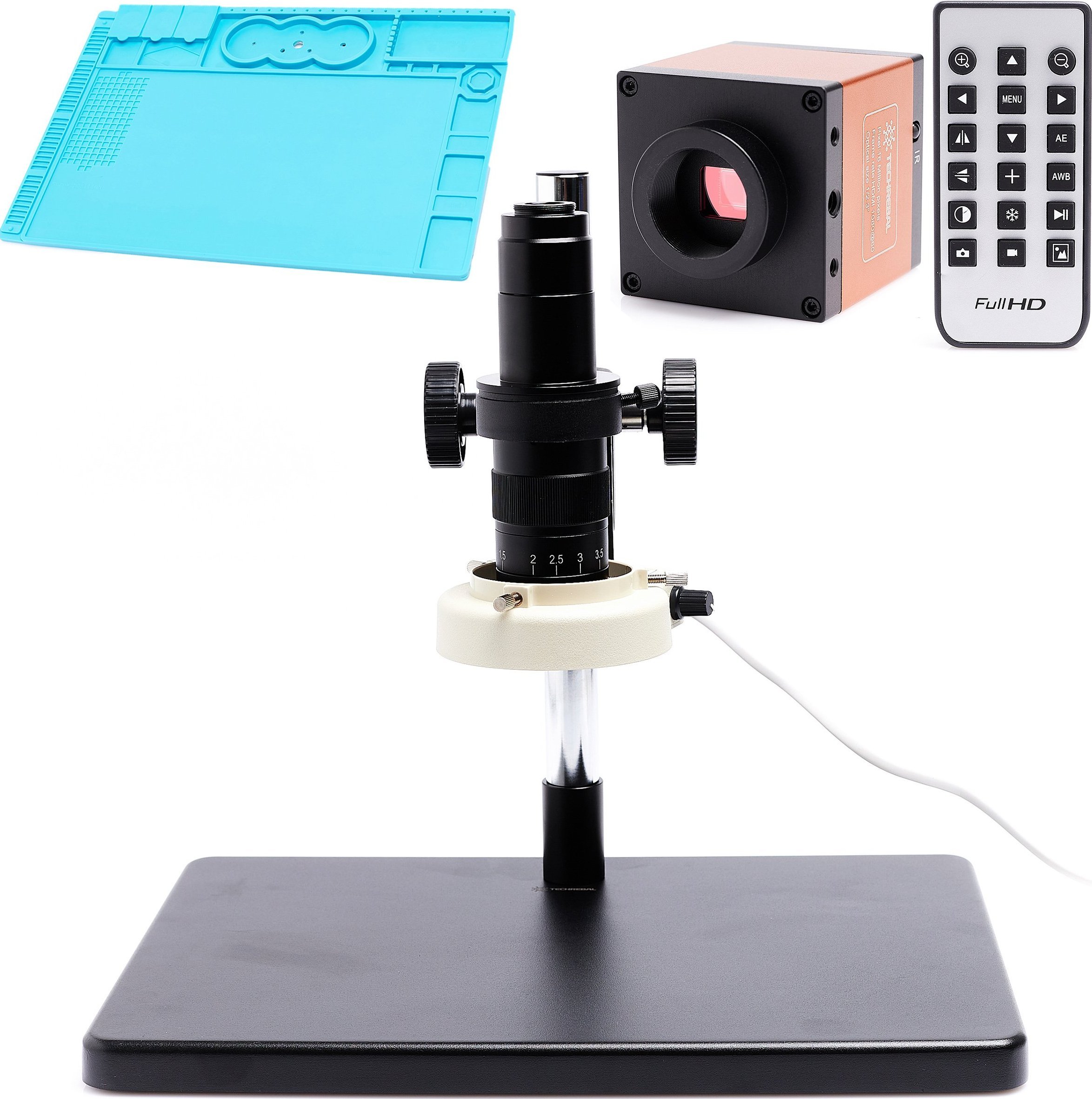 Mikroskop Techrebal MIKROSKOP CYFROWY Z KAMERĄ 4K DUŻA PRZESTRZEŃ BAZA