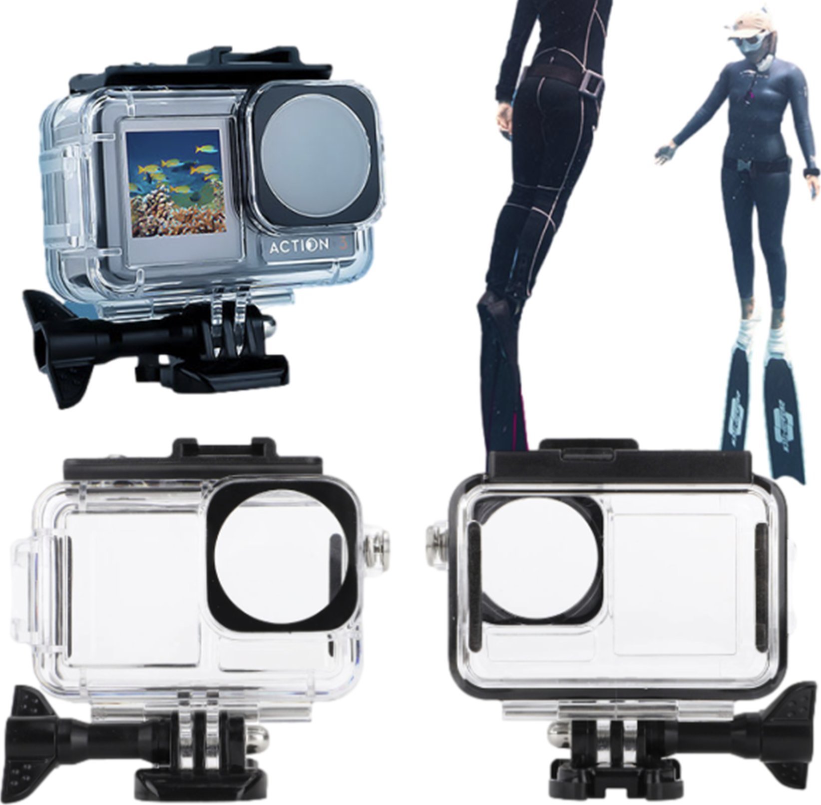 SunnyLife WODOODPORNA OBUDOWA 40M 3 DO NURKOWANIA PODWODNA OCHRONNA DO DJI OSMO ACTION 3