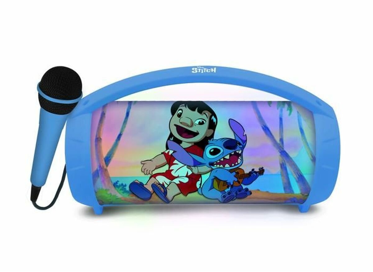 Głośnik Lexibook Głośnik Bluetooth z Mikrofonem Karaoke Stitch Disney Niebieski
