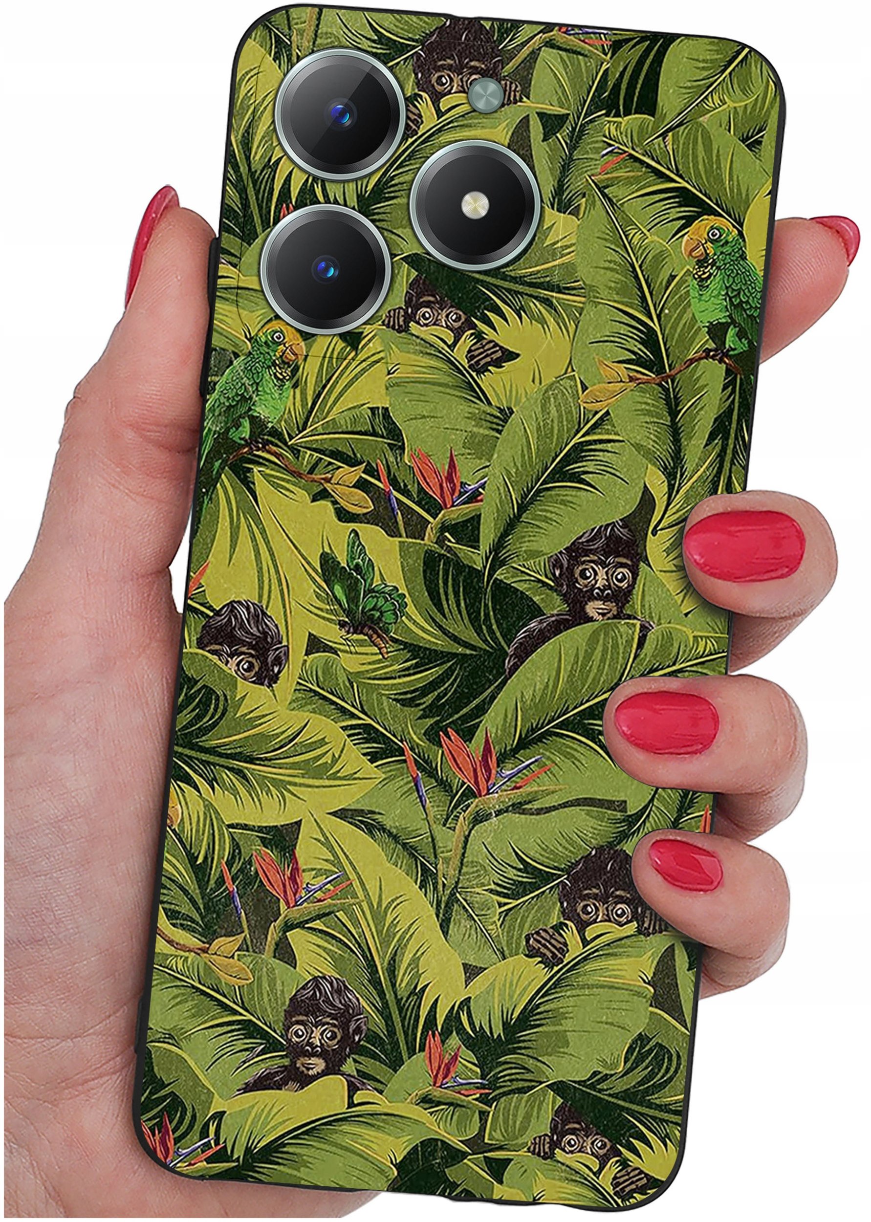 Etui do Realme C61 | C63 WZORY |SILIKONOWE MATT CASE + SZKŁO 9H