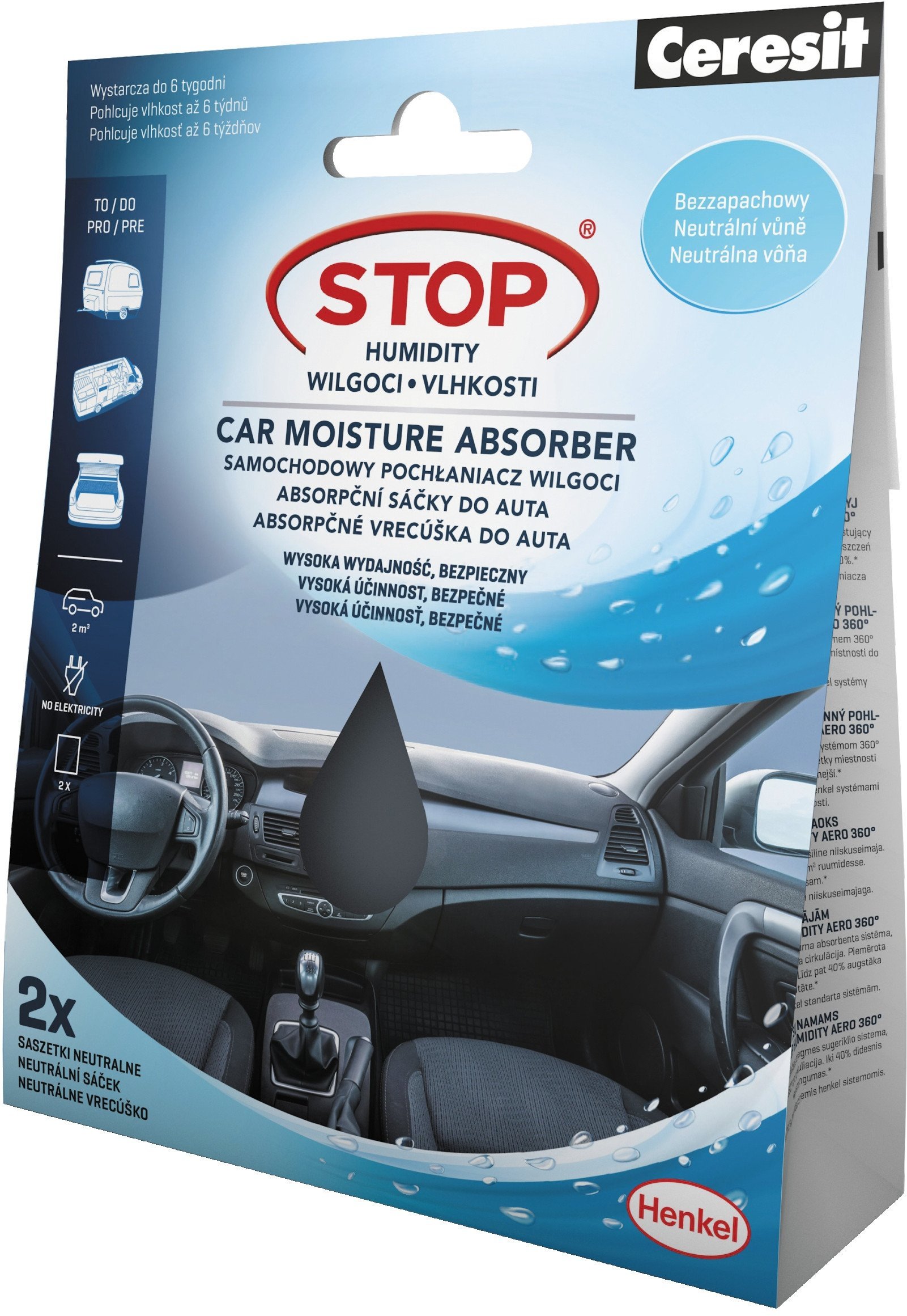 ABSORBER MOISTURE STOP HUMIDI CARS 2X50G
