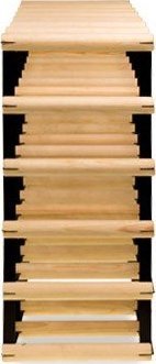 Wamar-Sosenka Regał na wino Stojak na 35 Butelek Szklanych/ PET RW-8/ 7x5 Surowy Naturalny Metal + Drewno RW-8-7x5-35