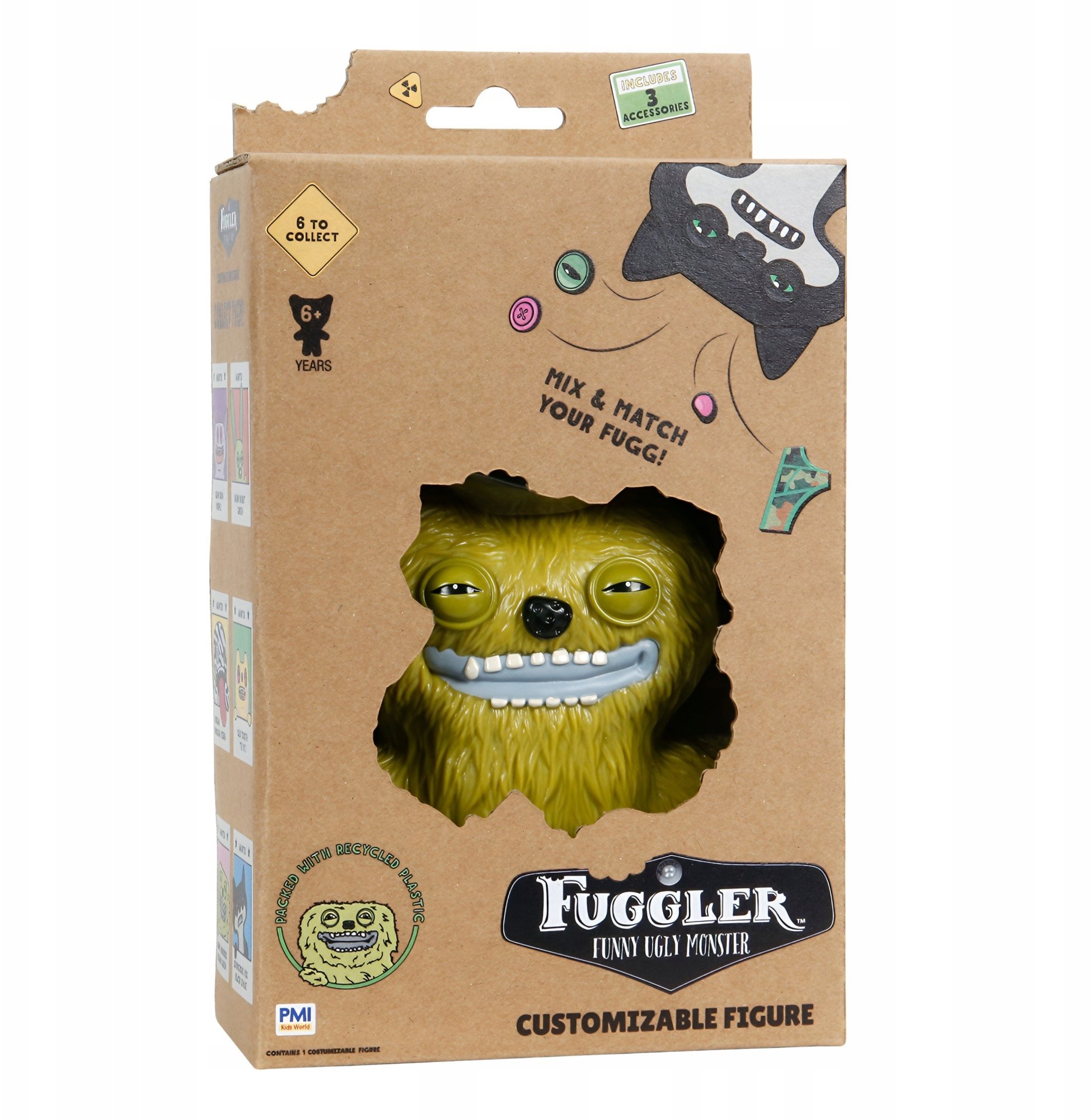 FUGGLER S1 CUSTOMIZABLE FIGURES 11,5 CM - COUNT UNDEROO MCGOO GREEN