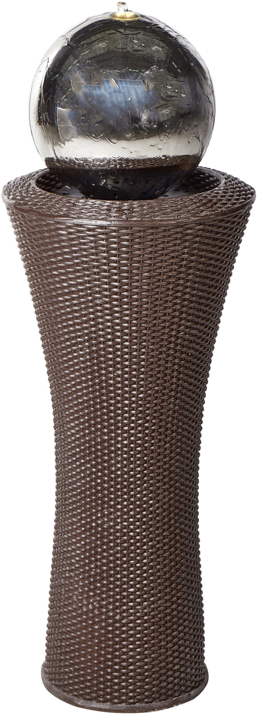 Fontanna ogrodowa z LED brązowa ZENYATTA