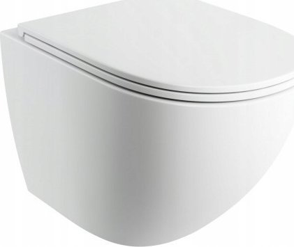 OTTAWA COMFORT miska toaletowa wisząca z deską wolnoopadającą, 54 x 37 cm; Kolor: biały mat (BM)