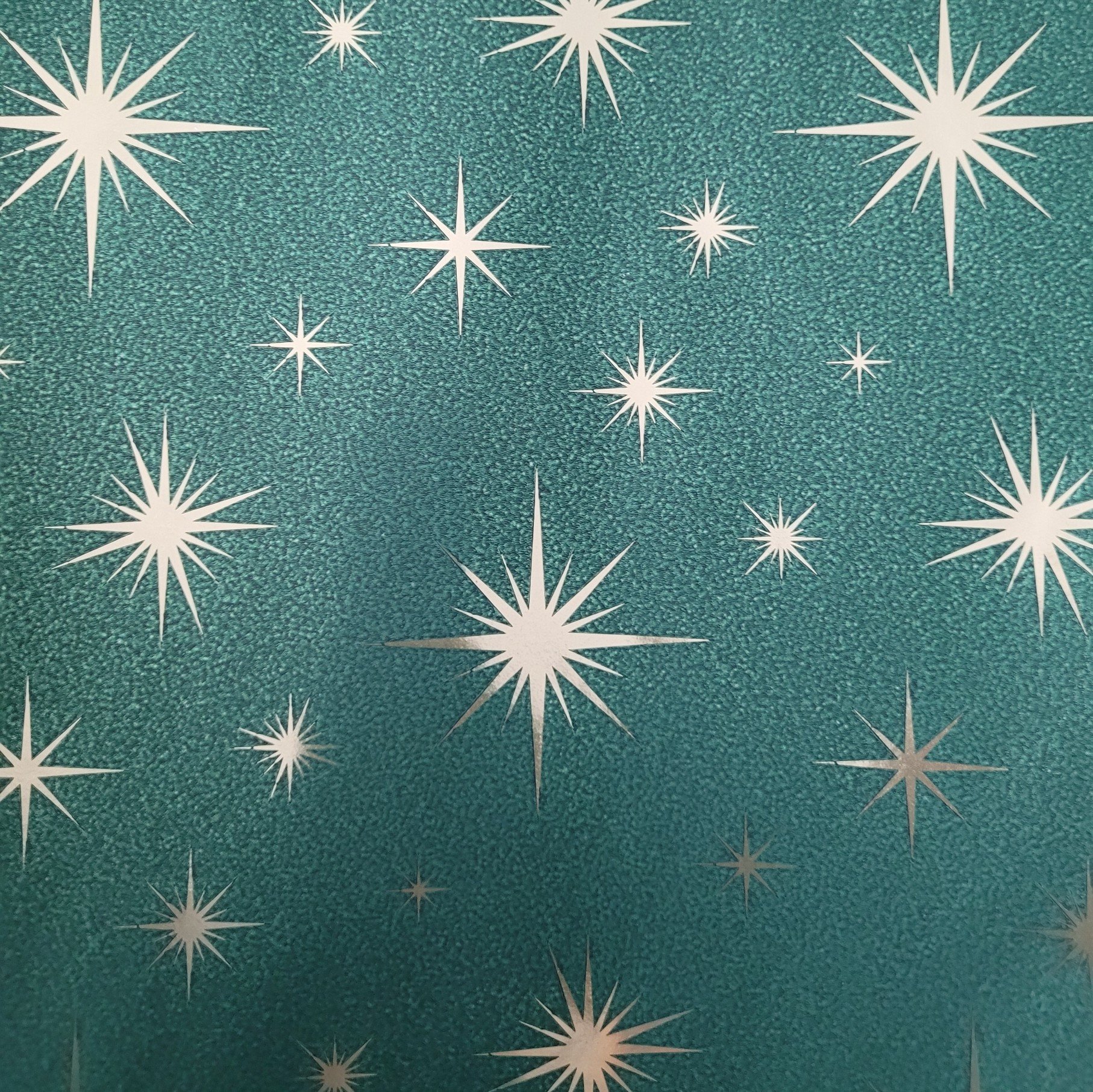 Papier świąteczny do pakowania zielone gwiazdy 57cmx2m 2m730