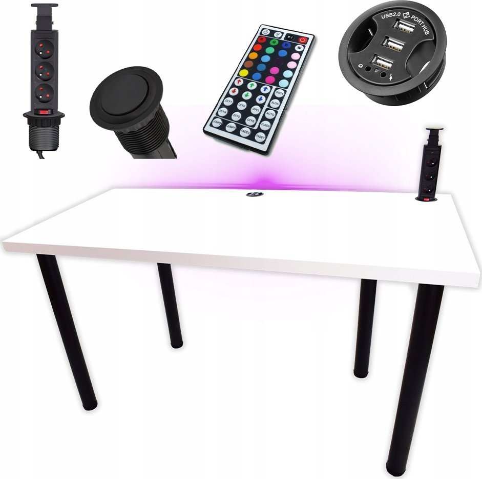 BIURKO GAMINGOWE BIAE HUB USB GNIAZDO PRODUCENT