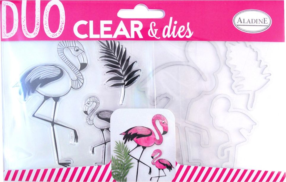 Aladine Stemple silikon z wykrojnikami Flamingi