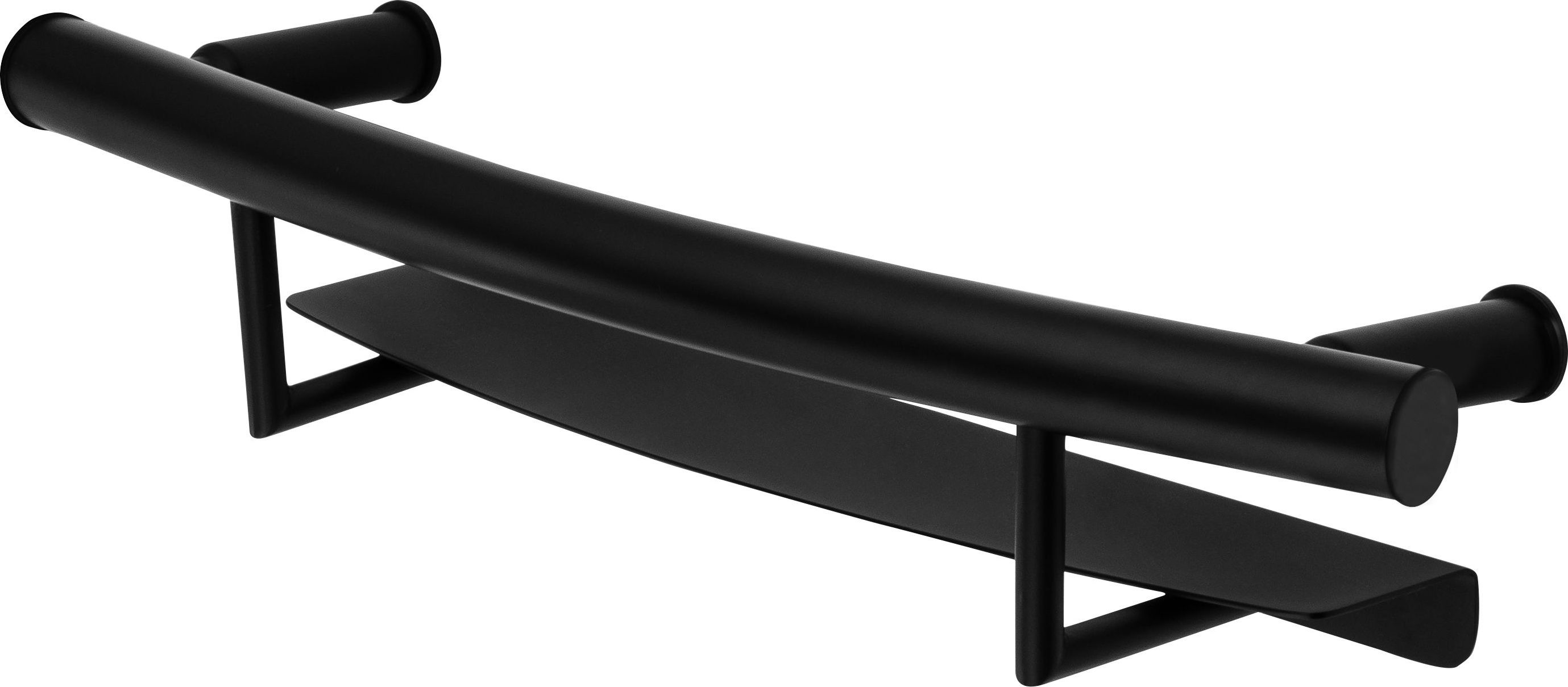 Deante VITAL UCHWYT CZARNY PRZYŚCIENNY Z PÓŁKĄ