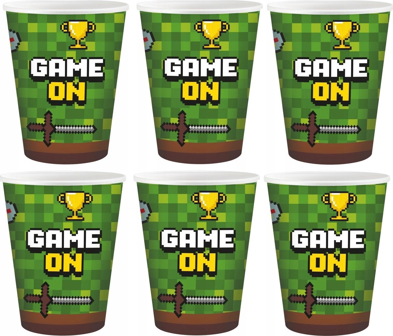 GoDan Kubeczki papierowe Game On Minecraft 200ml 6szt.