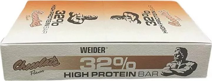 Weider Weider - 32% High Protein Bar, Baton Proteinowy, Chocolate, 12 Batonów x 60g