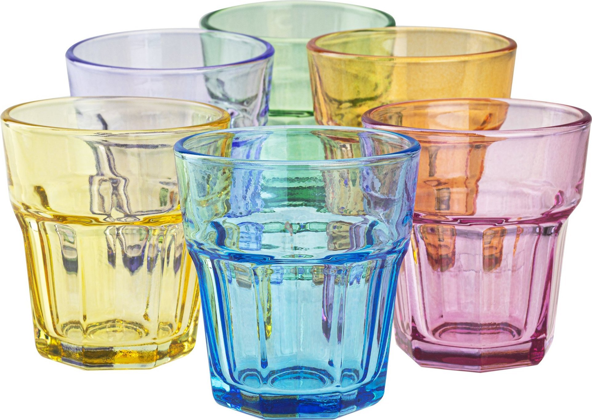 Trend Glass Szklanki do wody i napojów Gigi Rainbow Blast 280 ml