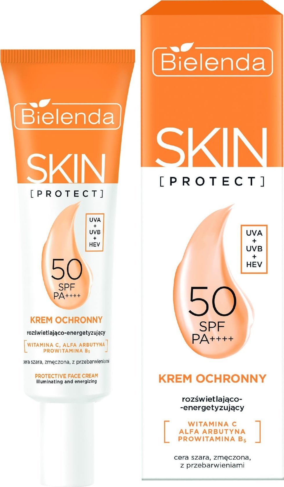 BIELENDA Skin Protect Krem ochronny SPF 50 rozświetlająco-energetyzujący 40 ml