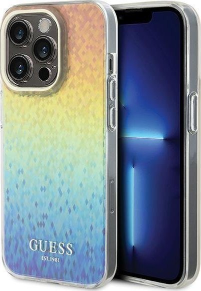 Guess GUHCP14XHDECMI iPhone 14 Pro Max 6.7" wielokolorowy hardcase IML Faceted Mirror Disco Iridescent