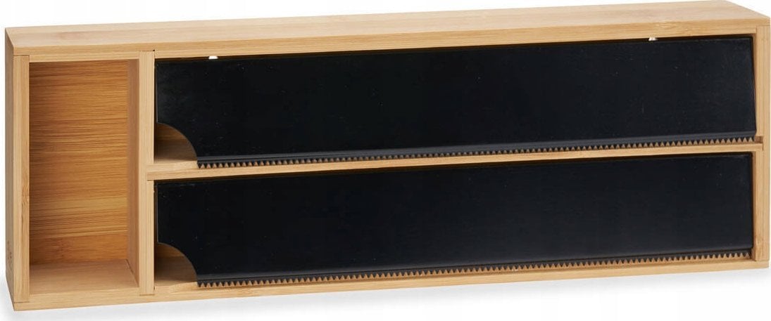 Kinvara Dozownik kuchenny z bambusa do folii spożywczej i aluminiowej, 13 x 40 x 7 cm