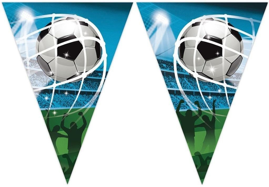 Fodboldfans vimpelguirlande