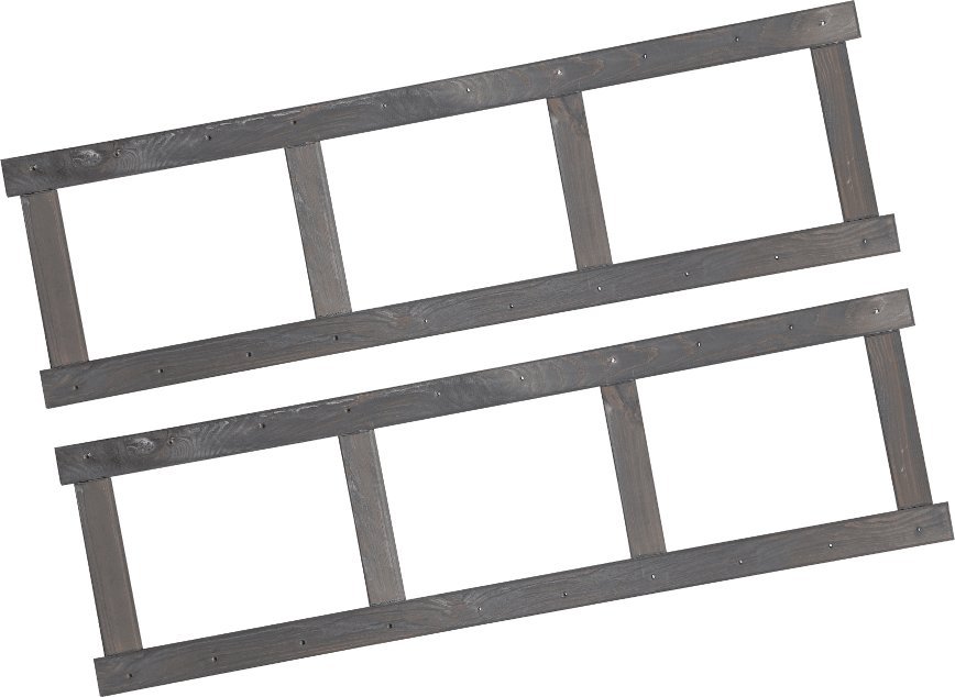 Wamar-Sosenka Bok 2 szt do regału drewnianego LSR ramka noga 124,2 cm Szary