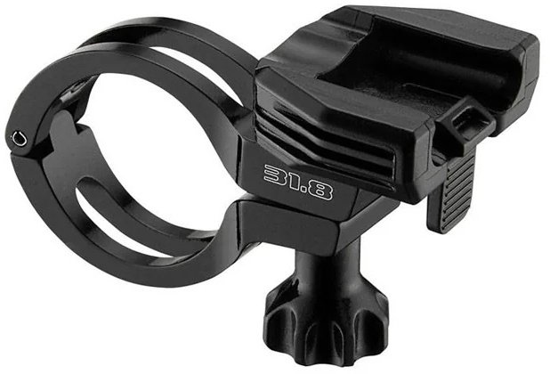 Lezyne Uchwyt na kierownicę Led Handlebar Mount 31.8mm, aluminiowy uchwyt, czarny