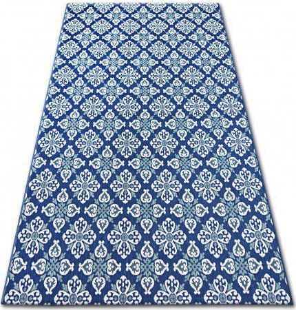 Dywany Łuszczów Dywan SZNURKOWY SIZAL COLOR 19246/699 Kwiaty Niebieski, 120x170 cm