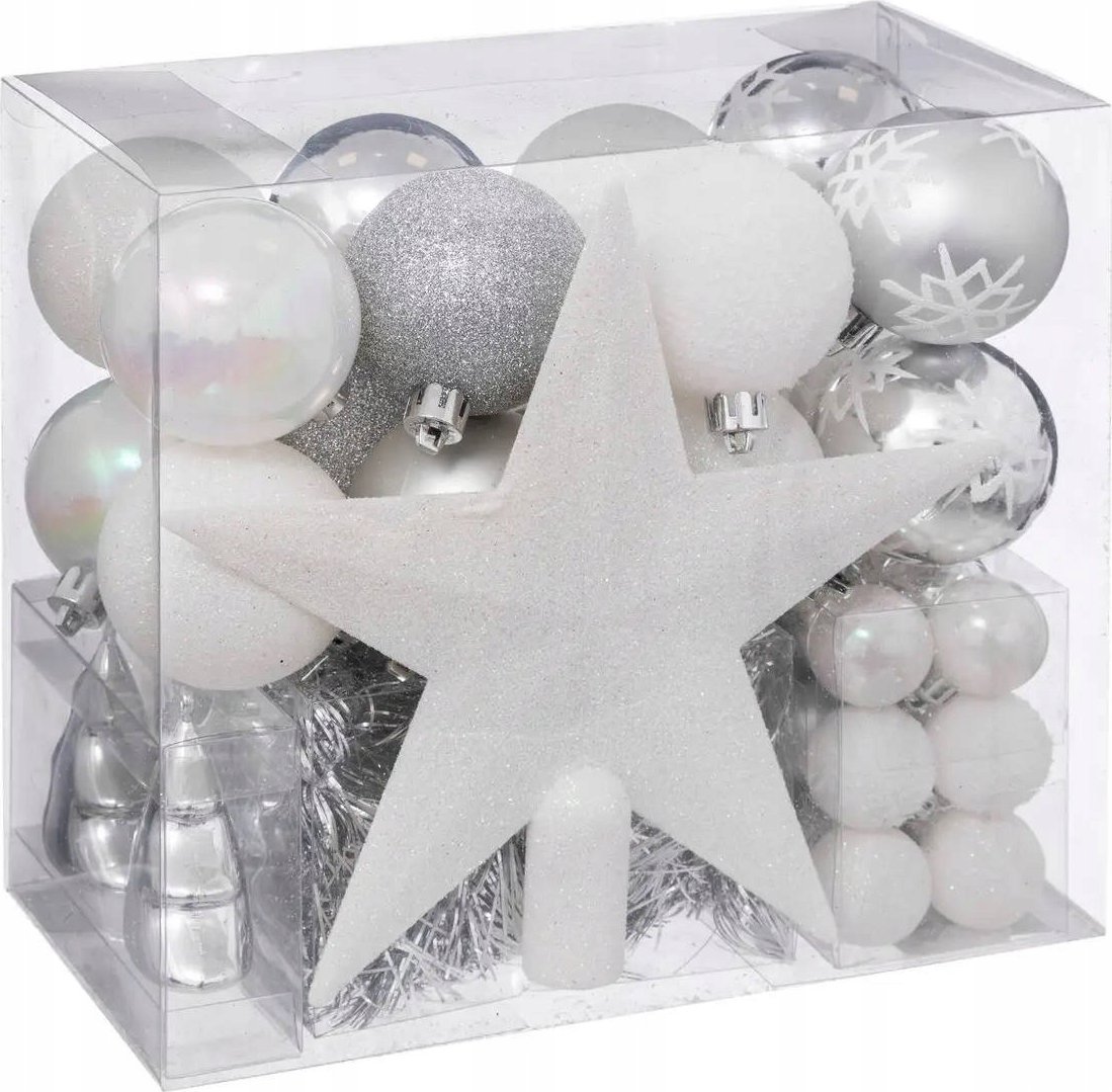 Atmosphera Zestaw ozdób świątecznych w różnych kolorach, 44 elementy