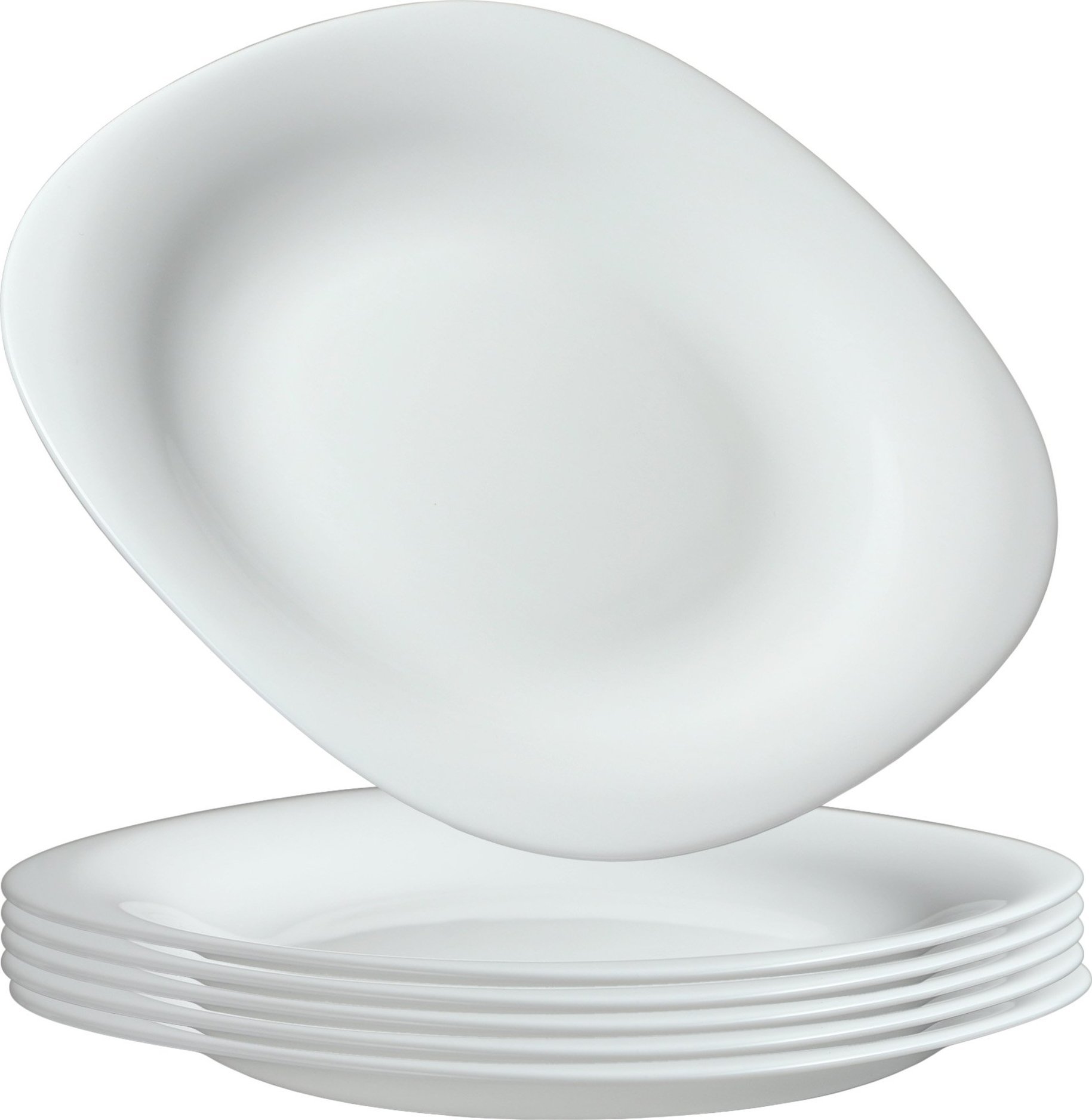 Kadax KADAX Talerz Deserowy 21cm Zestaw 6 Talerzy Biały