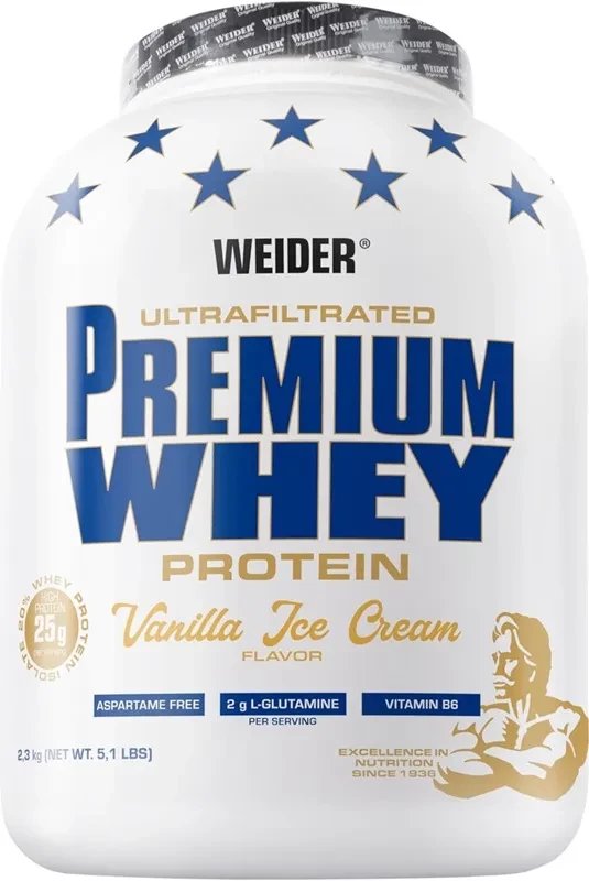 Weider - Odżywka Białkowa, Premium Whey, Vanilla Ice Cream, Proszek, 2300g