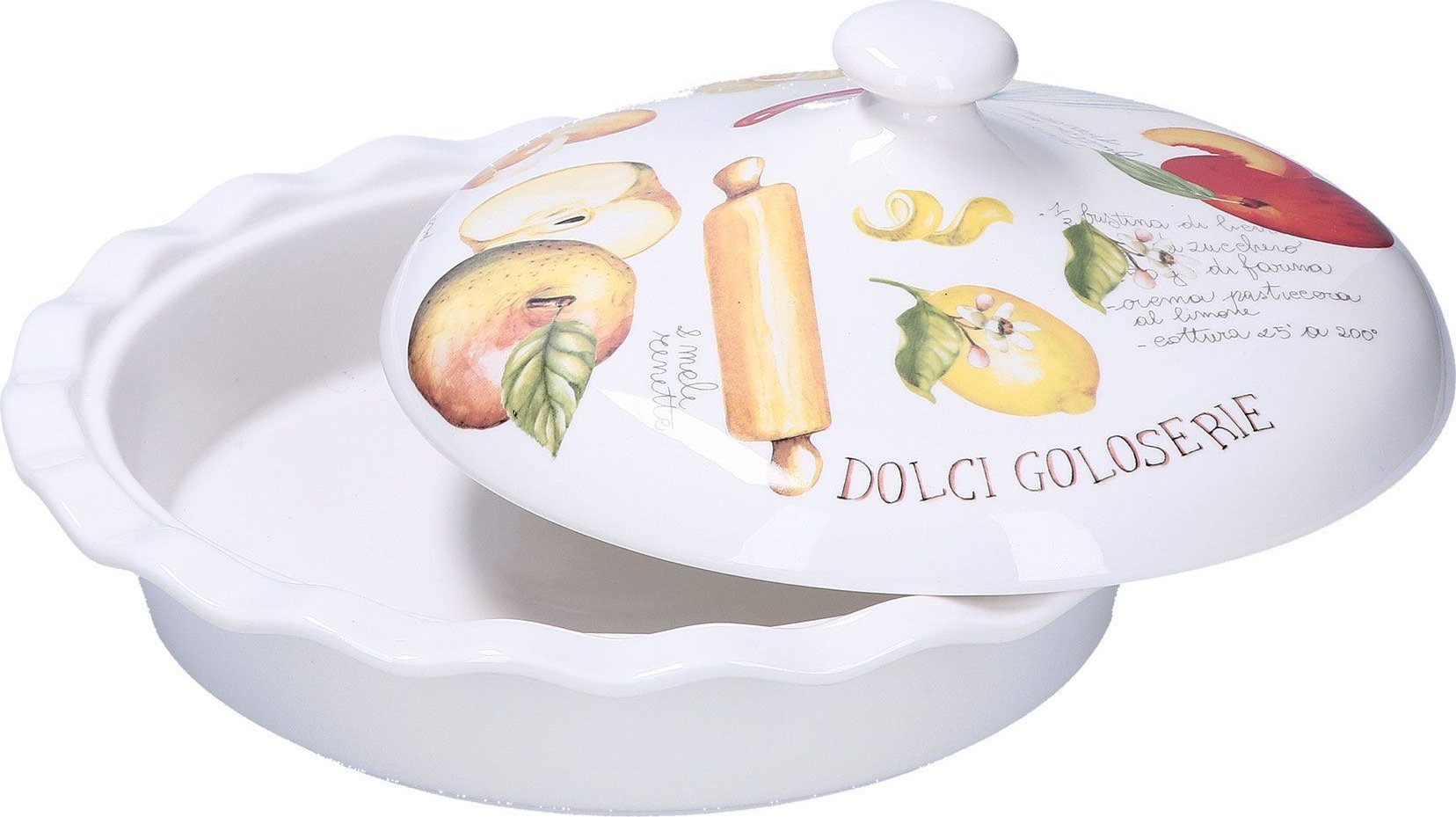 NPC Polska La Porcellana Bianca Goloserie Patera do szarlotki z pokrywką 27 cm