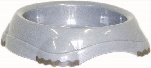 Yarro International MISKA MODERNA SMARTY DLA KOTA 200 ml NA GUMOWYCH STOPKACH SILVER