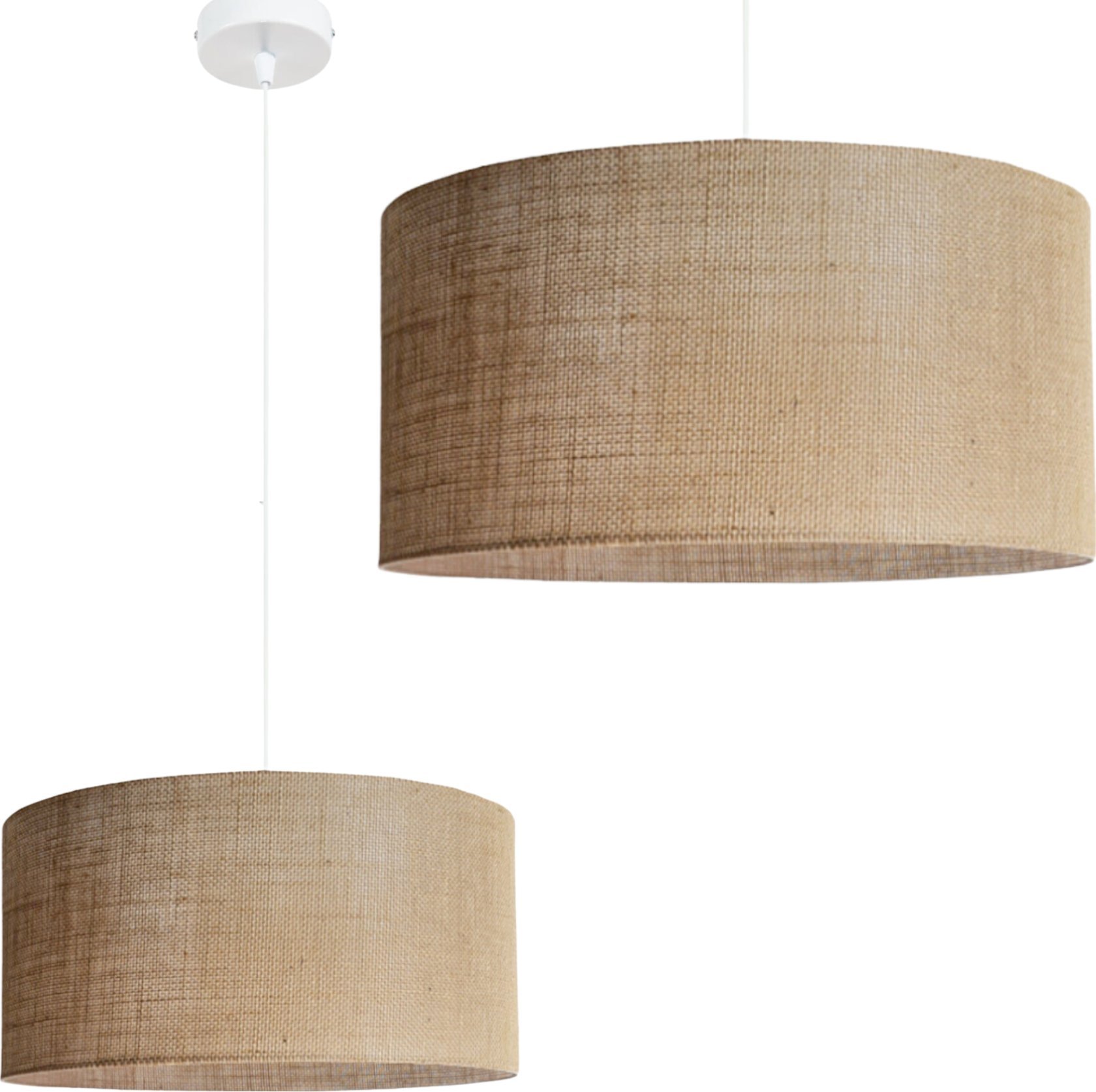 Lampa wisząca Solar Lampa BOHO biała wisząca nad stół do salonu sypialni len