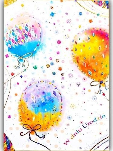 Trend Karnet B6 urodziny balony silver