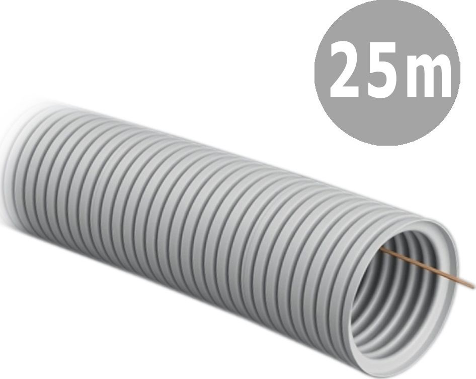 Tadpol TADPOL Rura elektroinstalacyjna 40/32 mm peszel karbowany jasnoszary z pilotem RKGLP 320N 25mb