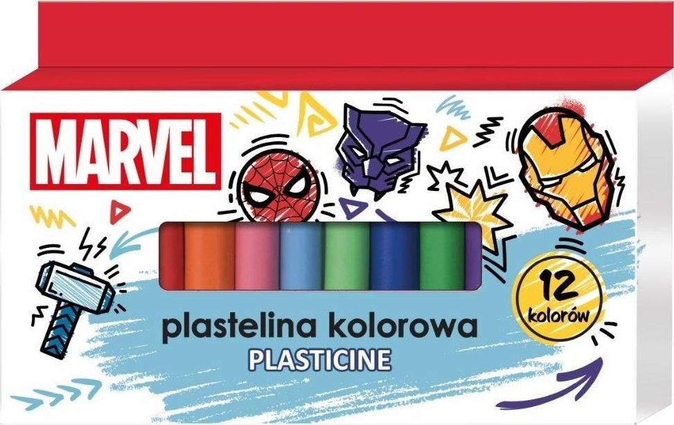Beniamin Plastelina Avengers 12 kolorów