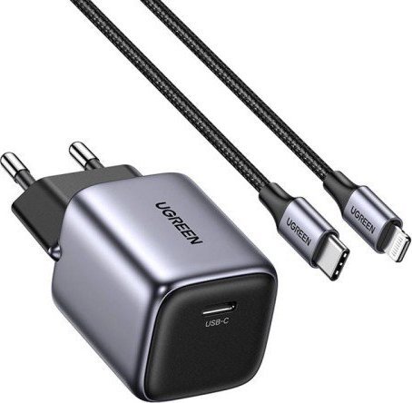 Ładowarka Ugreen Ładowarka sieciowa UGREEN CD318 Nexode mini, USB-C, PD3.0, QC4.0, GaN, 20W (szary)