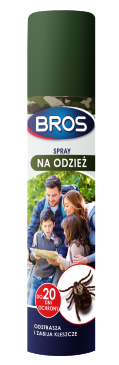 Bros Spray na odzież odstrasza i zabija kleszcze 90ml (554)