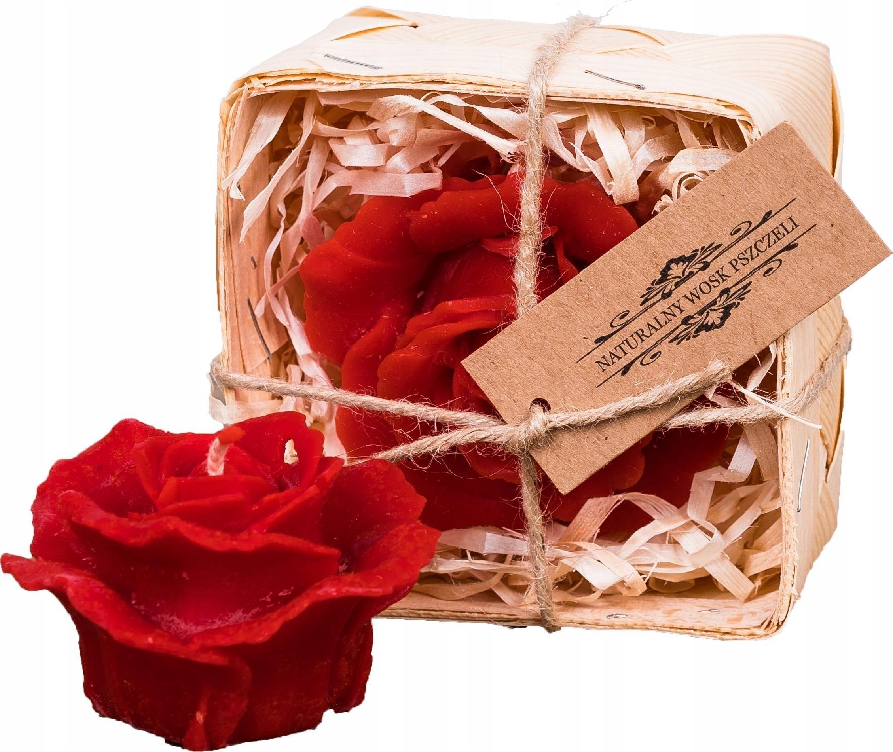 Łysoń Świeca z wosku pszczelego róża czerwona (S292-CZ) - S292-CZ