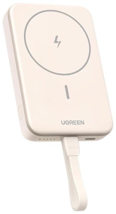 Powerbank magnetyczny 10000mAh UGREEN PB760 PD 20W MagSafe + kabel USB-C (beżowy)