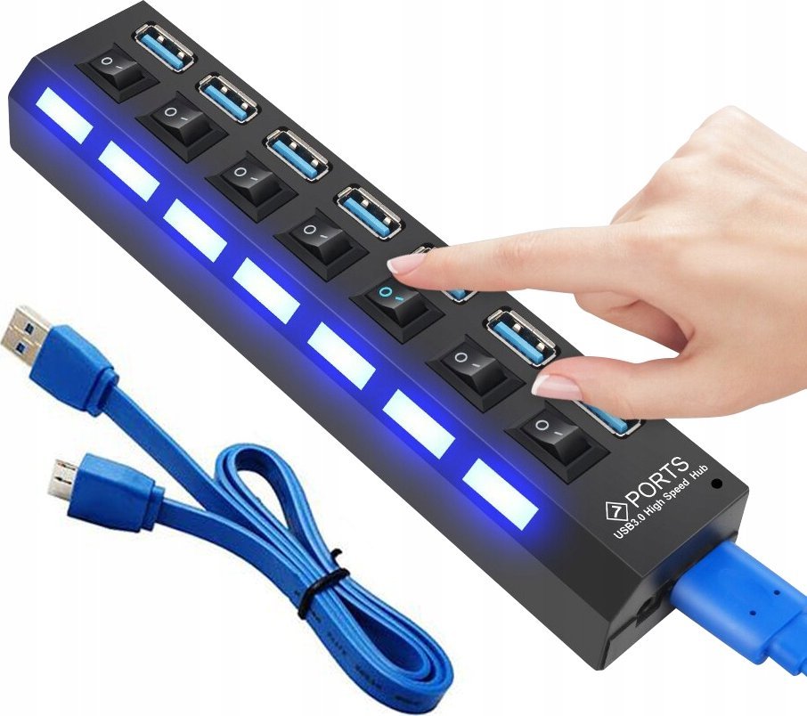 HUB USB 3.0 DUŻY 7 PORTÓW CQT-3050