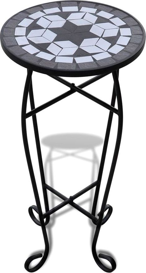 Elior Czarno-biały mozaikowy kwietnik - Cadix