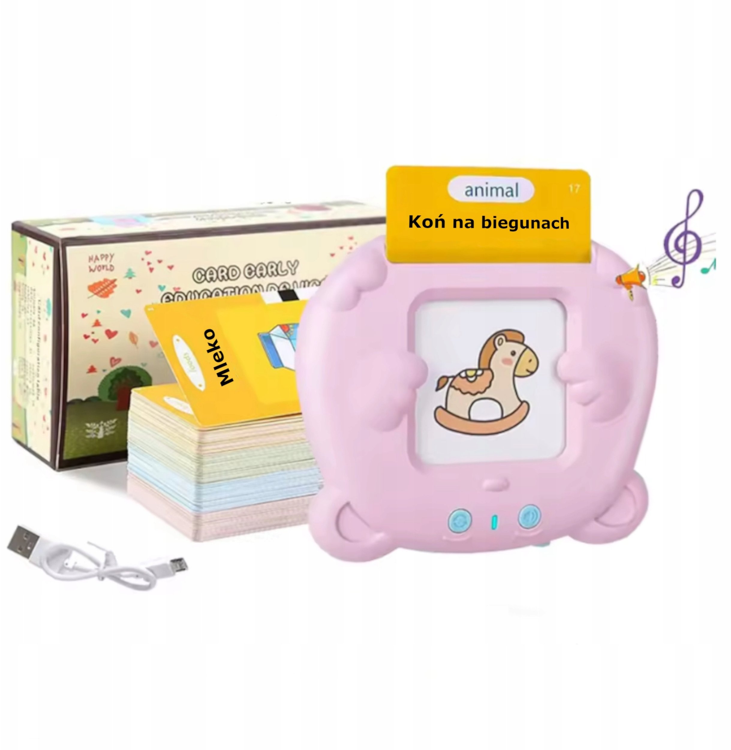 Zabawka do wczesnej nauki angielskiego w języku polskim USB