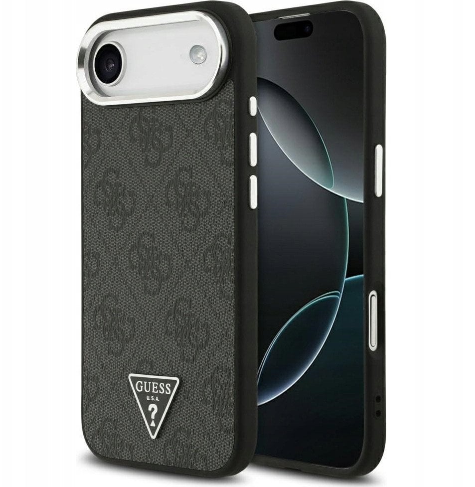 Etui Guess 4G Triangle Logo MagSafe na iPhone 17 Air - czarne