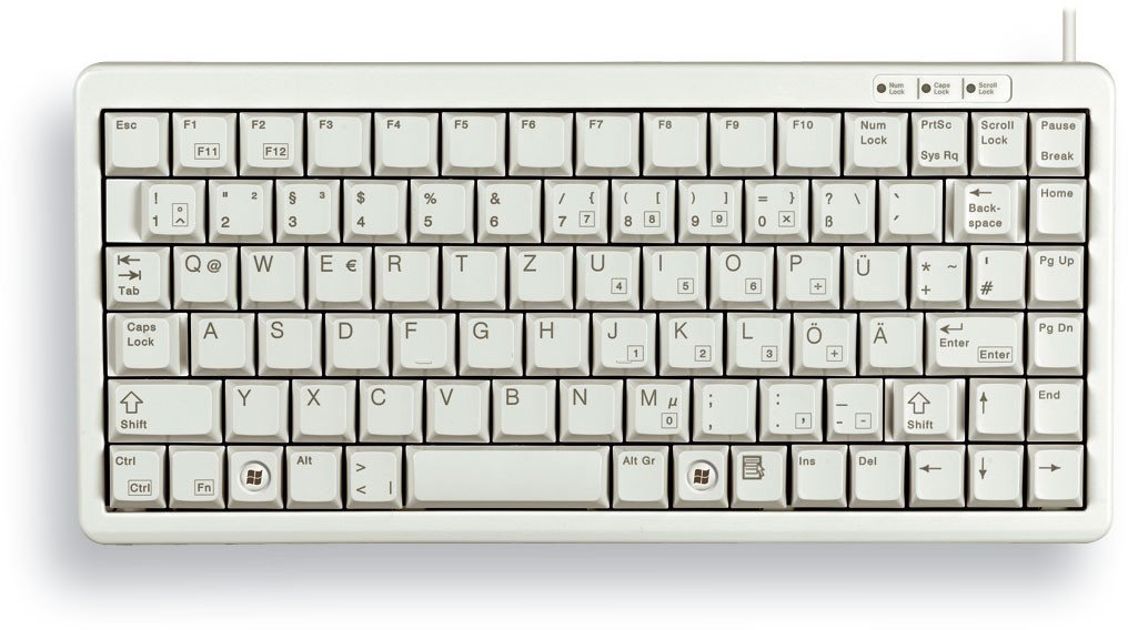 CHERRY G84-4100 klawiatura Uniwersalne USB + PS/2 QWERTY British English Szary