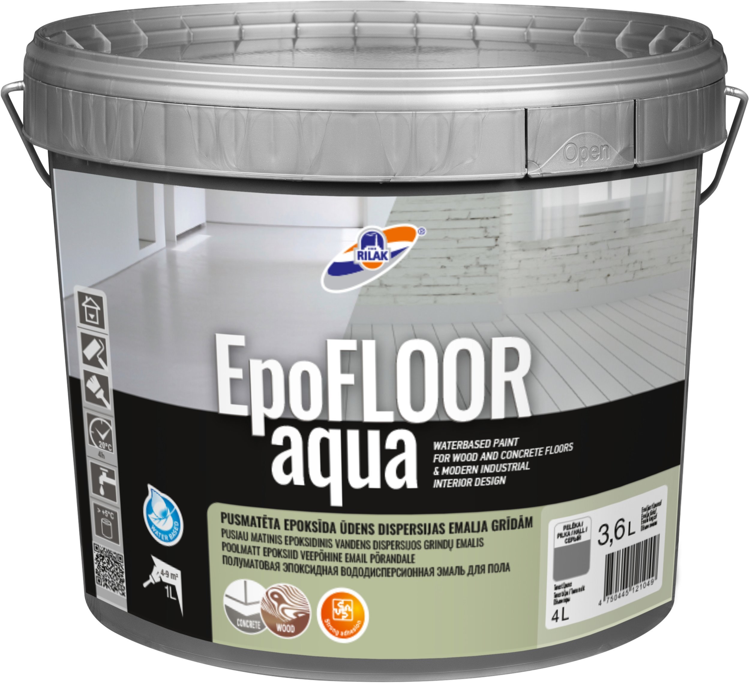 PAINT EPOXY EPOFLOOR AQUA A BASE 3.6L