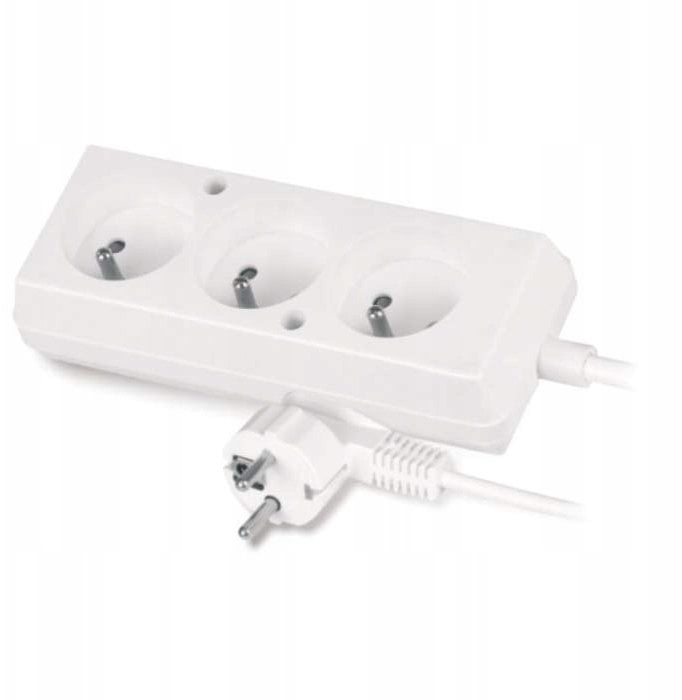 Przedłużacz 3-gniazda z/u 10A 1,5m /OMY 3x1/ biały PS-370 T-105390