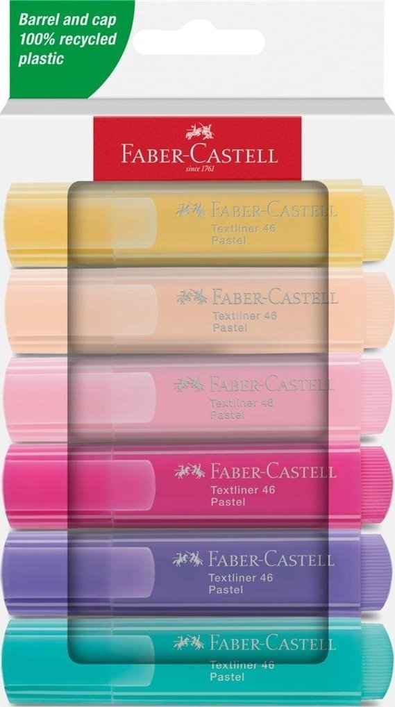 Zakreślacz pastelowy 6 kolorów FABER CASTELL
