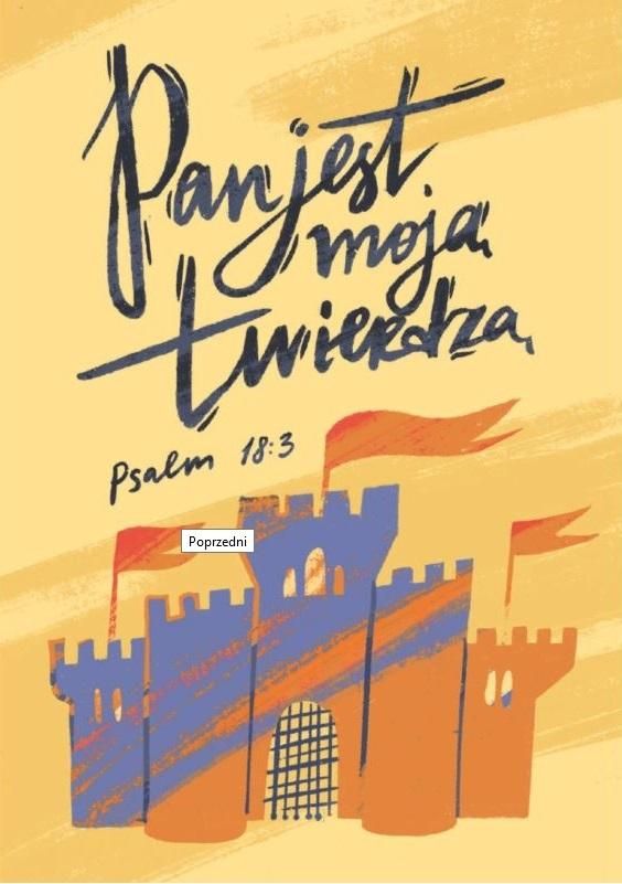 Szaron Pocztówka z kolorowanką - Pan jest moją twierdzą