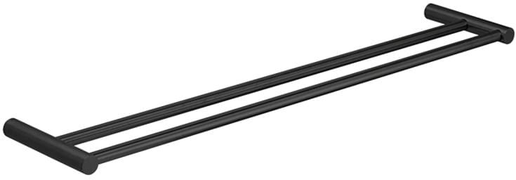 Håndklædestang dobbelt 60x12cm matsort