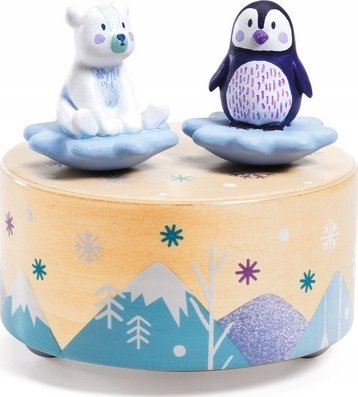 Djeco Muzyczne pudełka - Biały niedźwiedź i pingwin